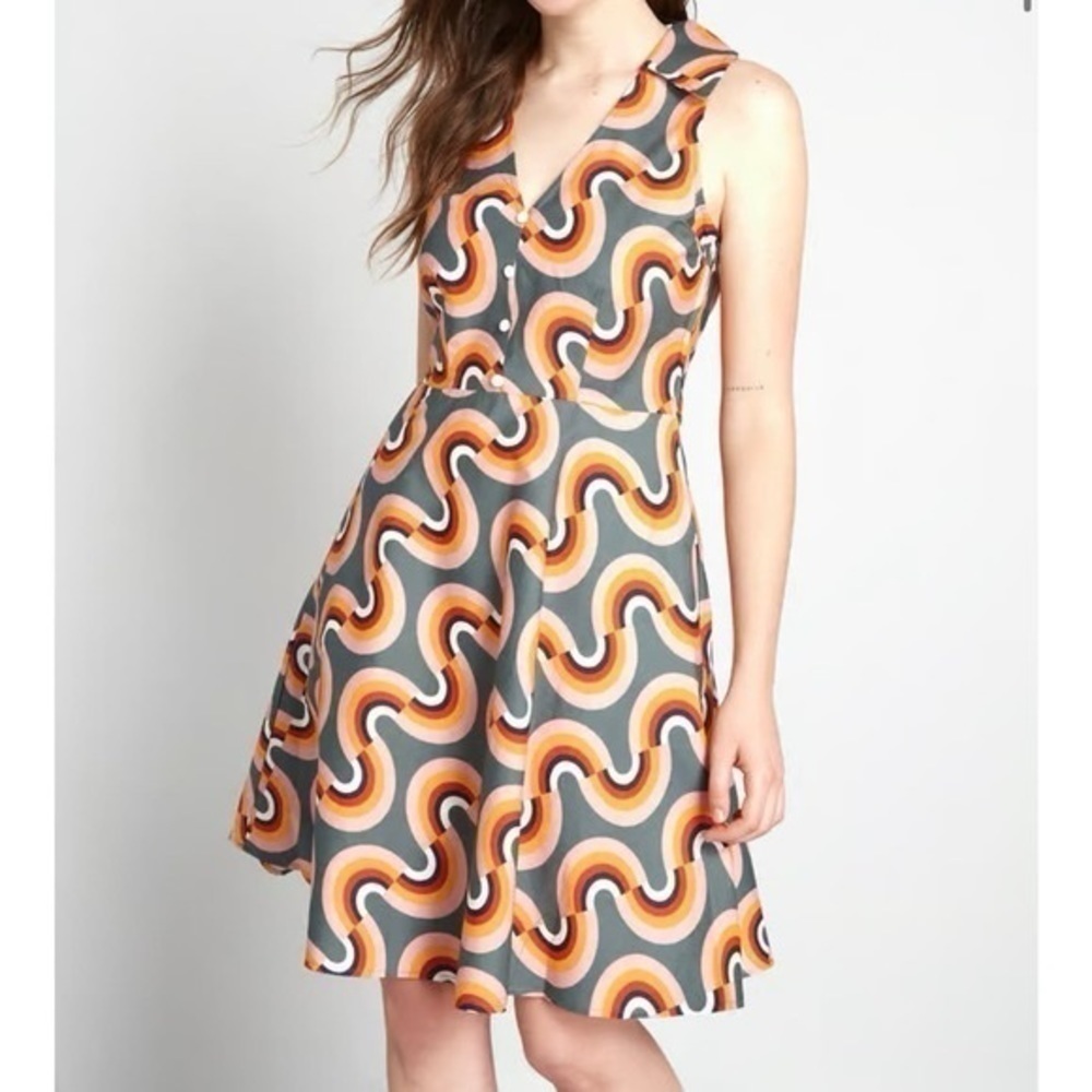 Stylish Multicolor Patterned Dress